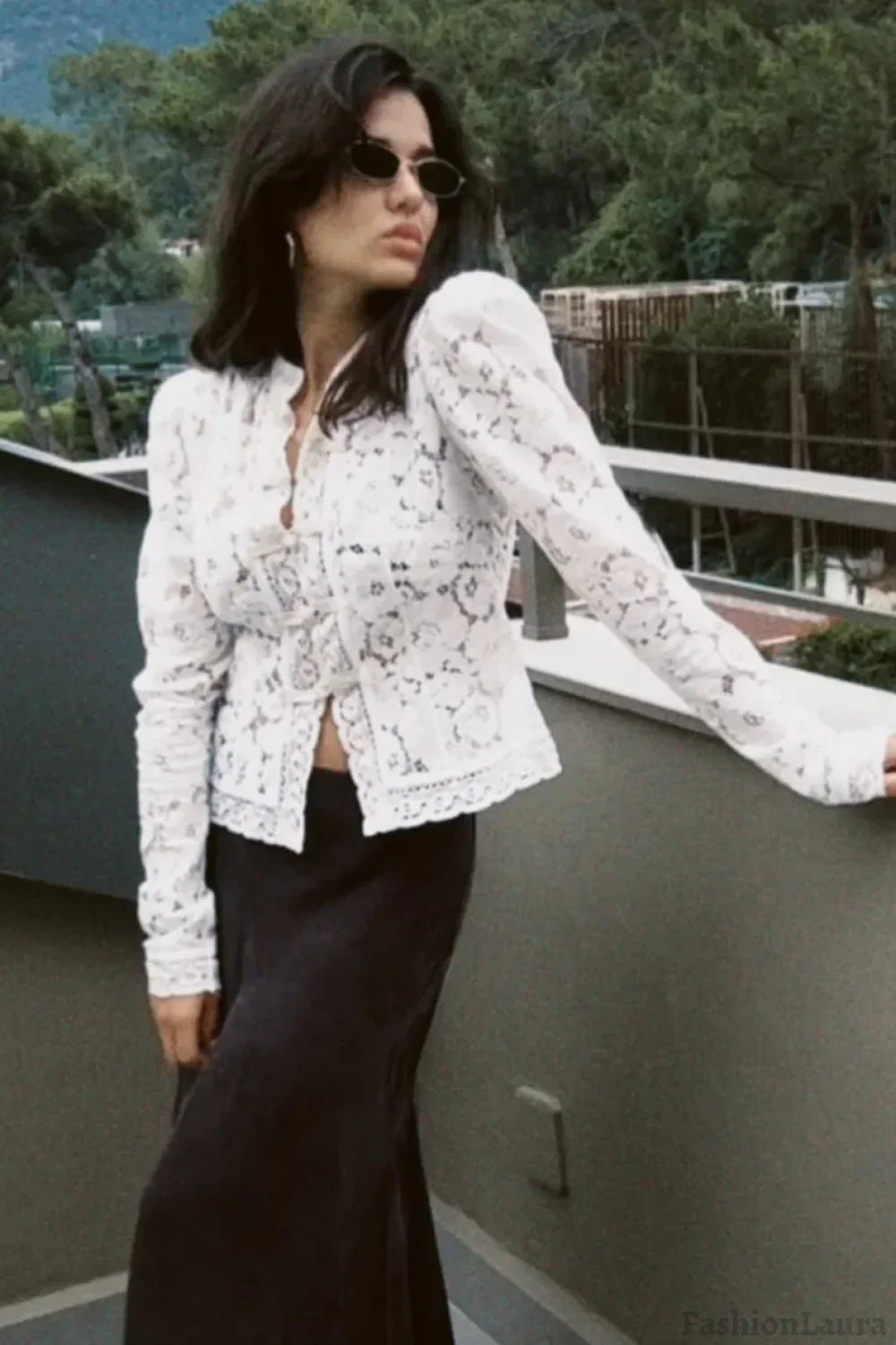 Hollow Lace Blouse