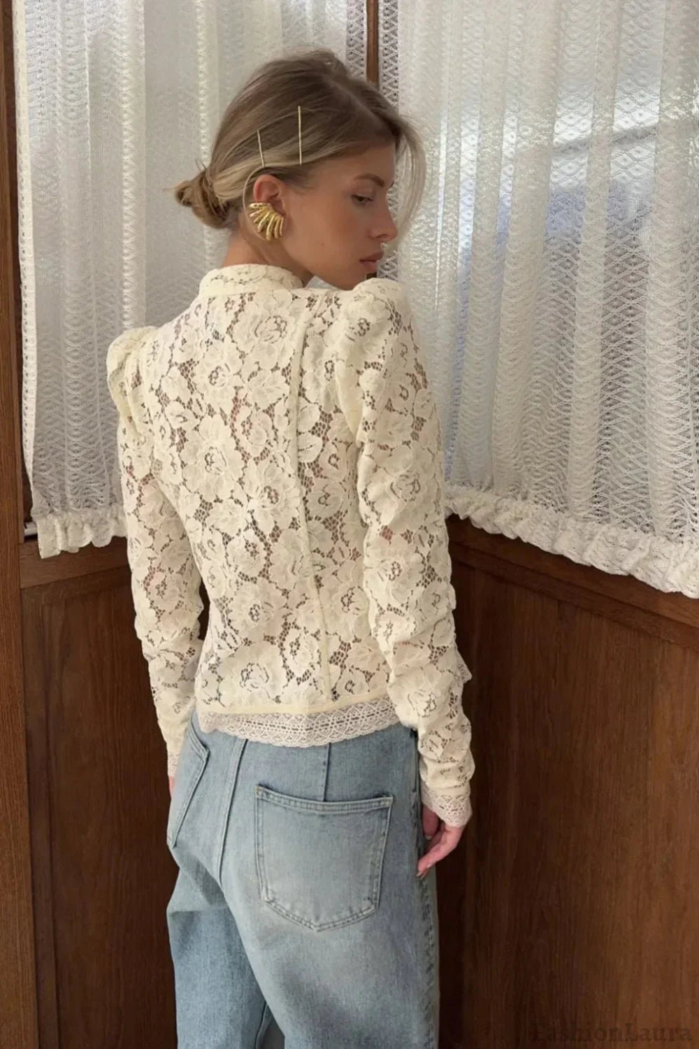Hollow Lace Blouse