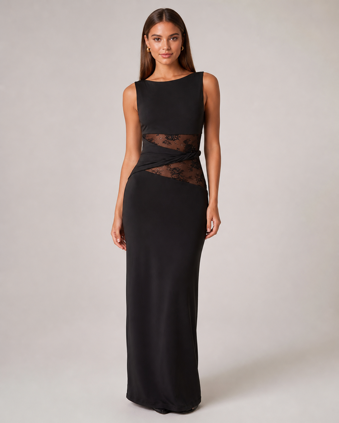 Black Jersey Maxi Dress