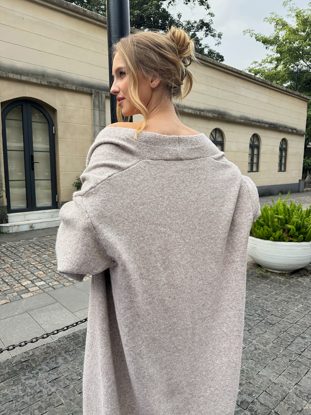 Knit Bustier Cardigan and Pants Three Piece Set