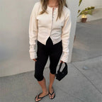 Knit Cardigan with Snap Button Closure