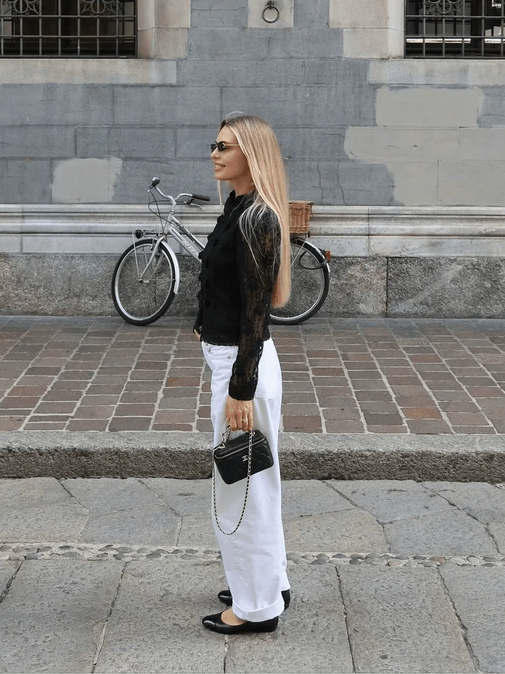 Lace Blouse with Puff Sleeves