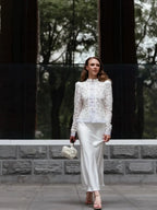 Lace Blouse with Puff Sleeves