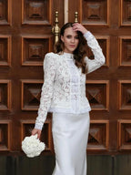 Lace Blouse with Puff Sleeves
