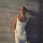 Lace Up Corset Top and Mermaid Skirt Co-ord Set