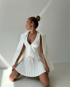 Layered Vest and Mini Skirt Co-ord Set