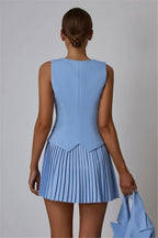 Layered Vest and Mini Skirt Co-ord Set