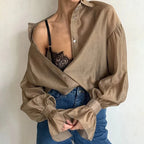 Long Sleeve Sheer Blouse