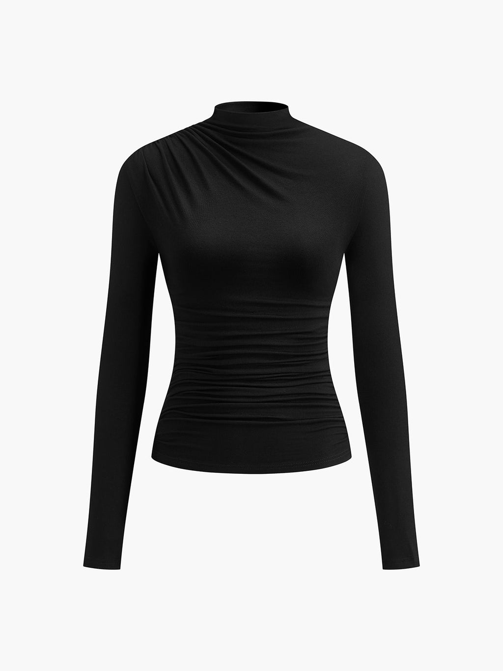 Long Sleeve Top with Ruching Detail