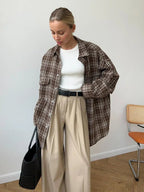 Loose Fit Checked Blouse