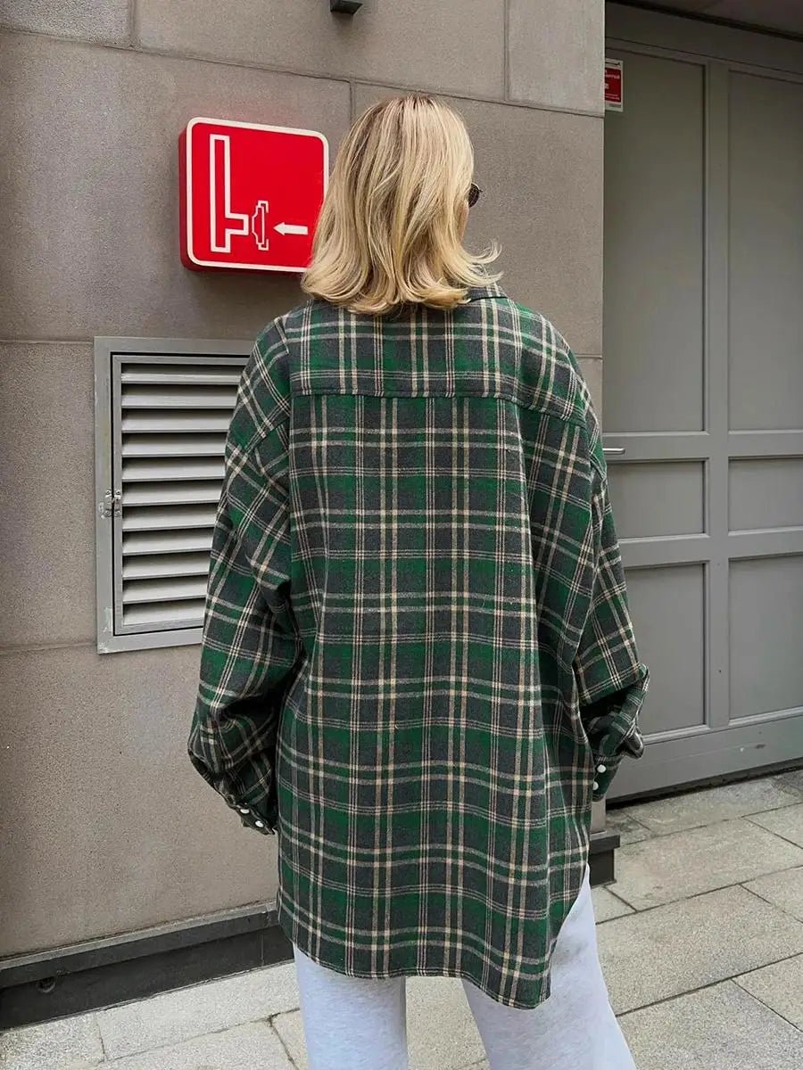Loose Fit Checked Blouse