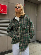 Loose Fit Checked Blouse