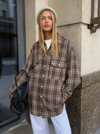 Loose Fit Checked Blouse