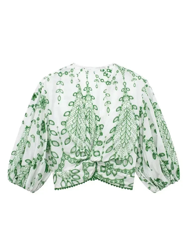 Needlework Embroidered Shorts Co-ord Set