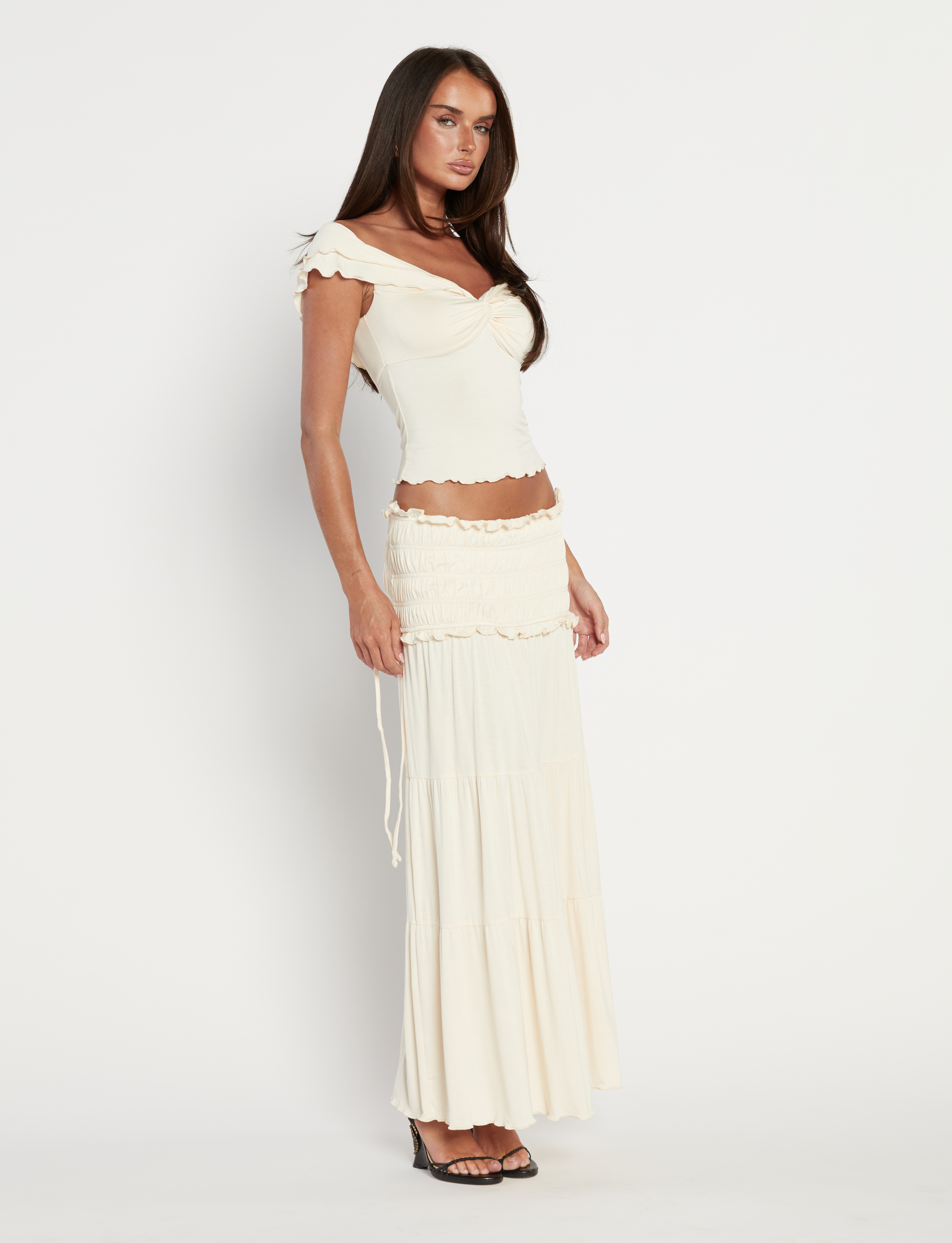 Off Shoulder Ruched Top