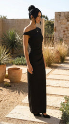 One Shoulder Sleeveless Formal Maxi Dress