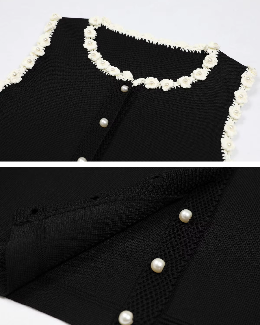Pearl Flower Knit Cardigan