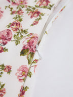 Pink Floral Print Sleeveless Woven Midi Dress