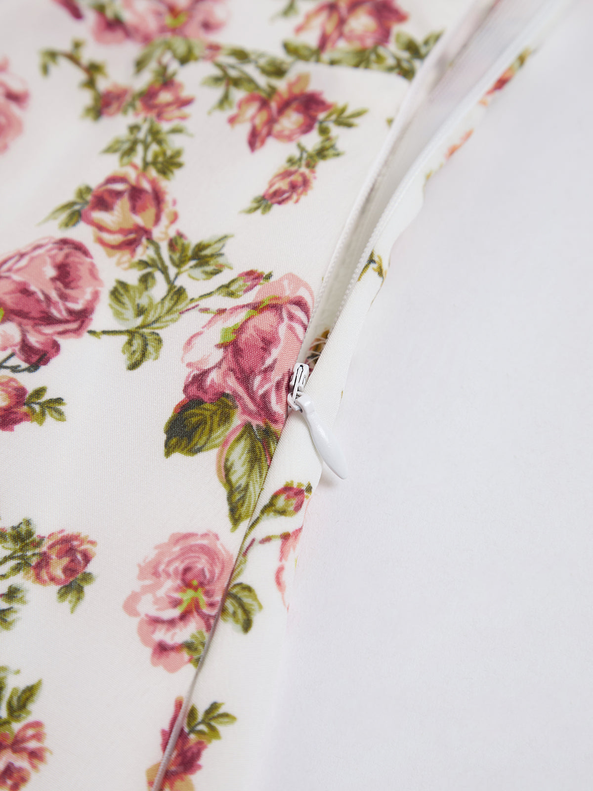 Pink Floral Print Sleeveless Woven Midi Dress