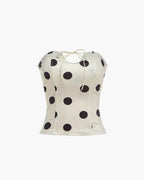 Polka Dot Strapless Top
