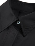 Polo Collar Midi Dress with Tie Waist and Pockets