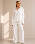 Knit Sweater and Wide Leg Pants Two Piece Co-ord Set