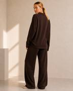 Knit Sweater and Wide Leg Pants Two Piece Co-ord Set