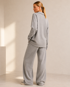 Knit Sweater and Wide Leg Pants Two Piece Co-ord Set