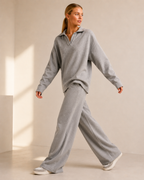 Knit Sweater and Wide Leg Pants Two Piece Co-ord Set