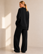 Knit Sweater and Wide Leg Pants Two Piece Co-ord Set