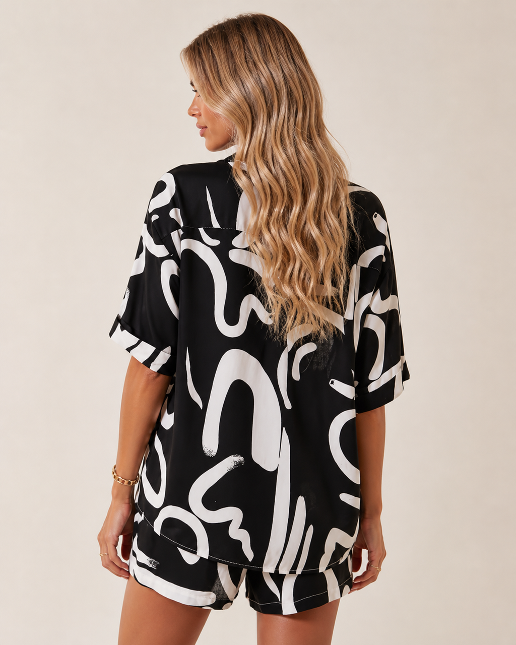 Printed Shirt and Shorts Co-ord Set