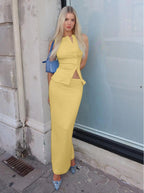 Ribbed Sleeveless Top and Maxi Skirt Co-ord Set