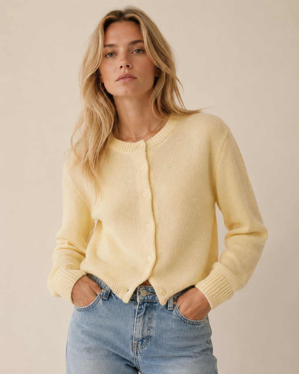 Ribbed Button Front Knit Cardigan