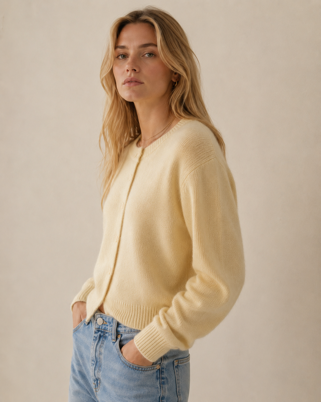 Ribbed Button Front Knit Cardigan