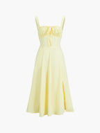 Ruched Cup Detail Midi Sundress