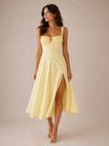Ruched Cup Detail Midi Sundress