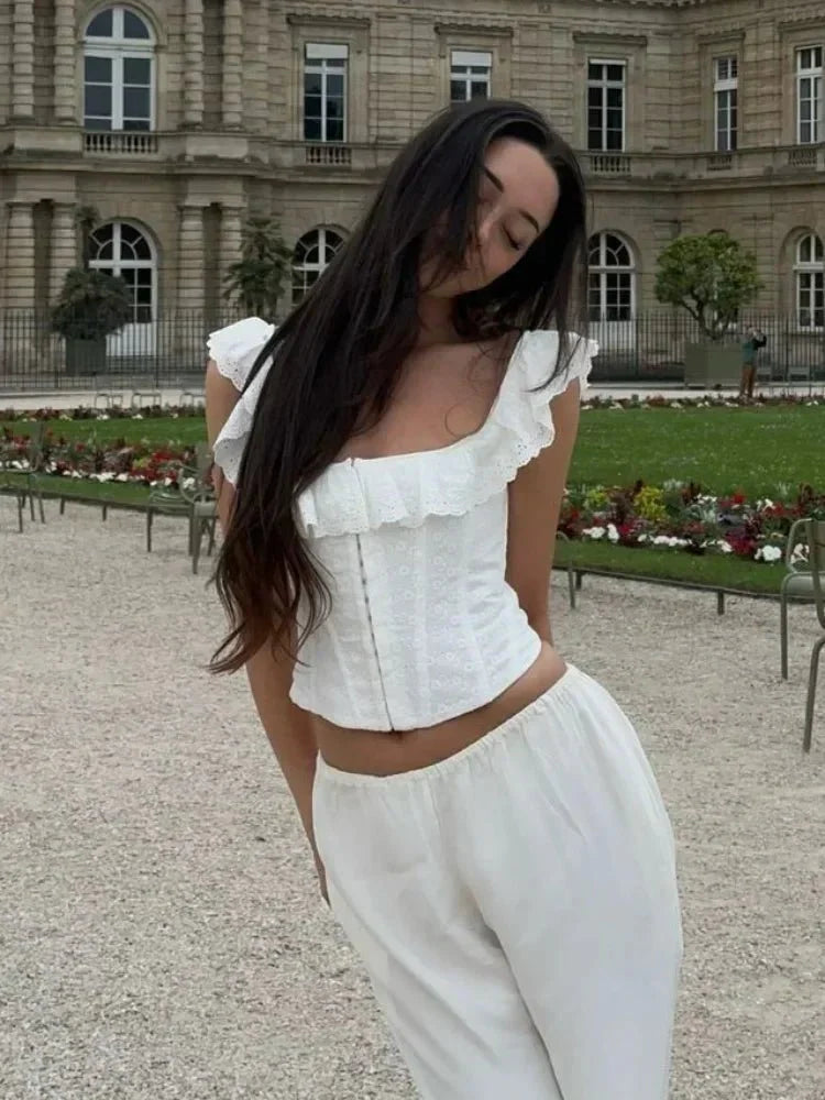 Ruffled Corset Top