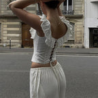 Ruffled Corset Top
