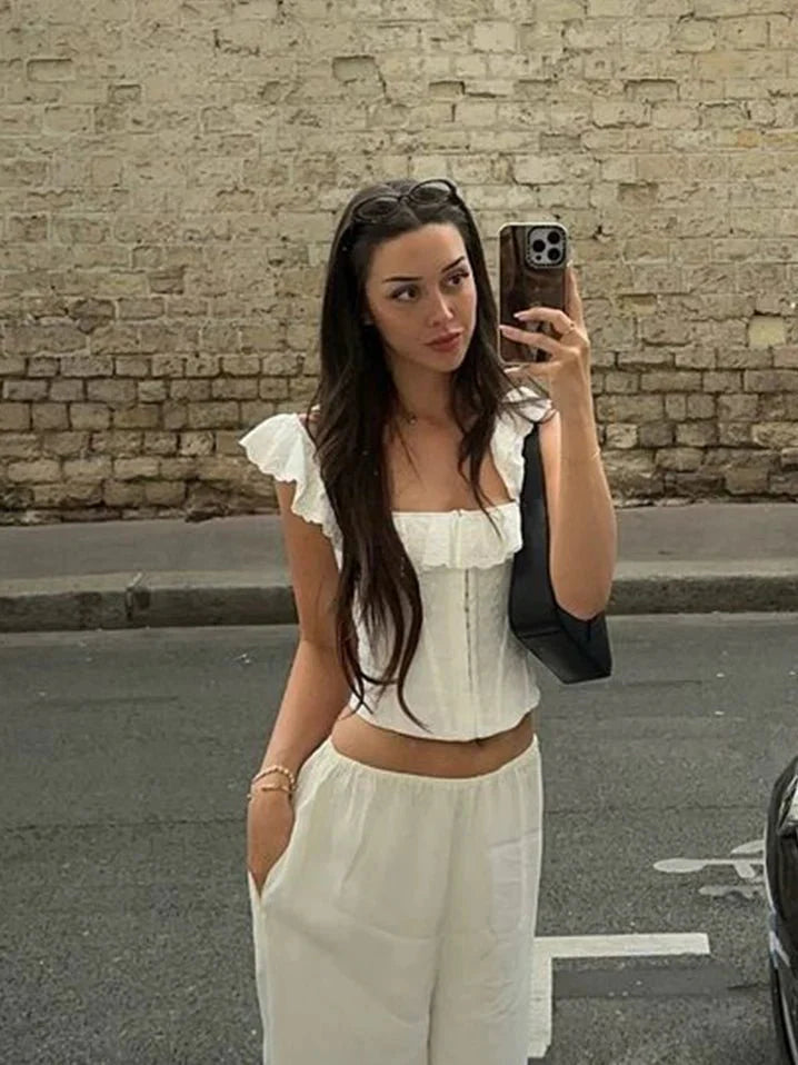 Ruffled Corset Top