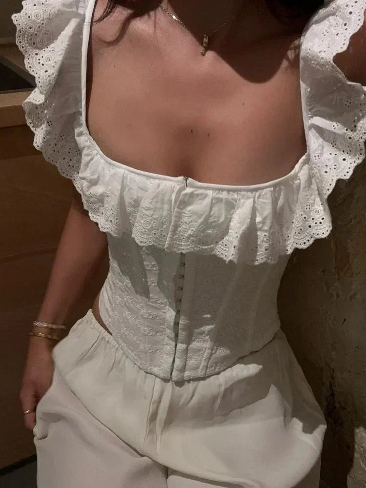 Ruffled Corset Top