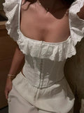 Ruffled Corset Top