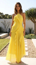 Ruffled Layered Sleeveless Maxi Dress
