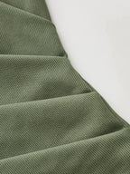 Sage Green Mock Neck Ruched Short Sleeve Jersey Top