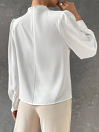 Satin Bishop Sleeve Blouse