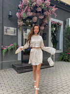 Satin Skirt Co-ord Set