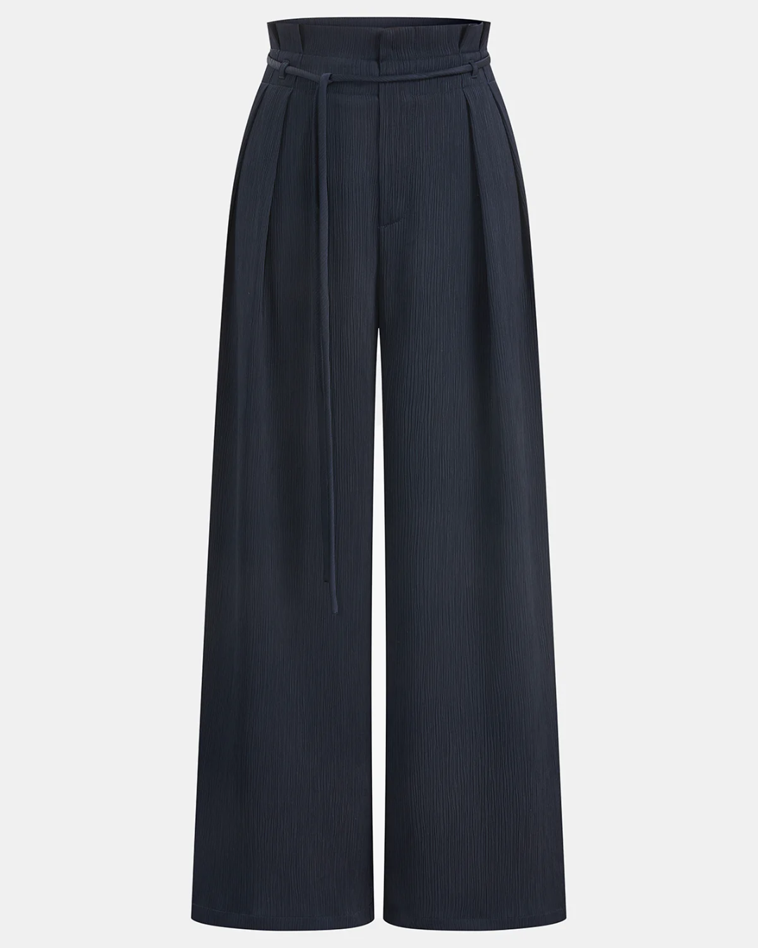 Satin Wide Leg Paperbag Trousers