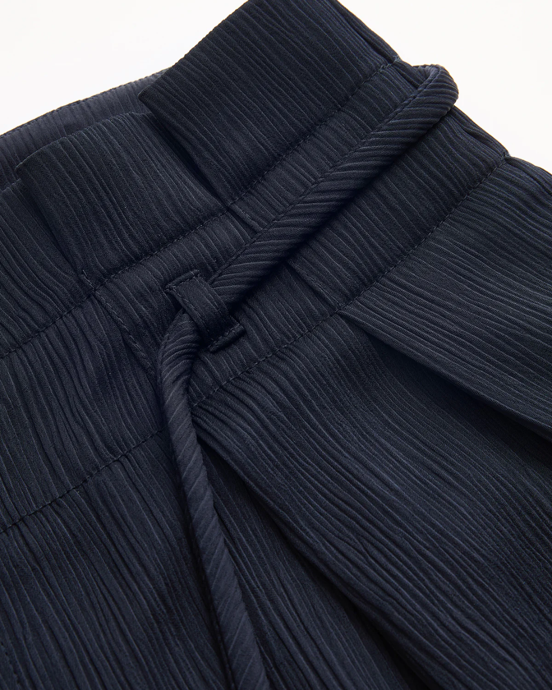 Satin Wide Leg Paperbag Trousers