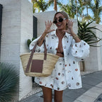 Shell Print Shirt and Shorts Co-ord Set