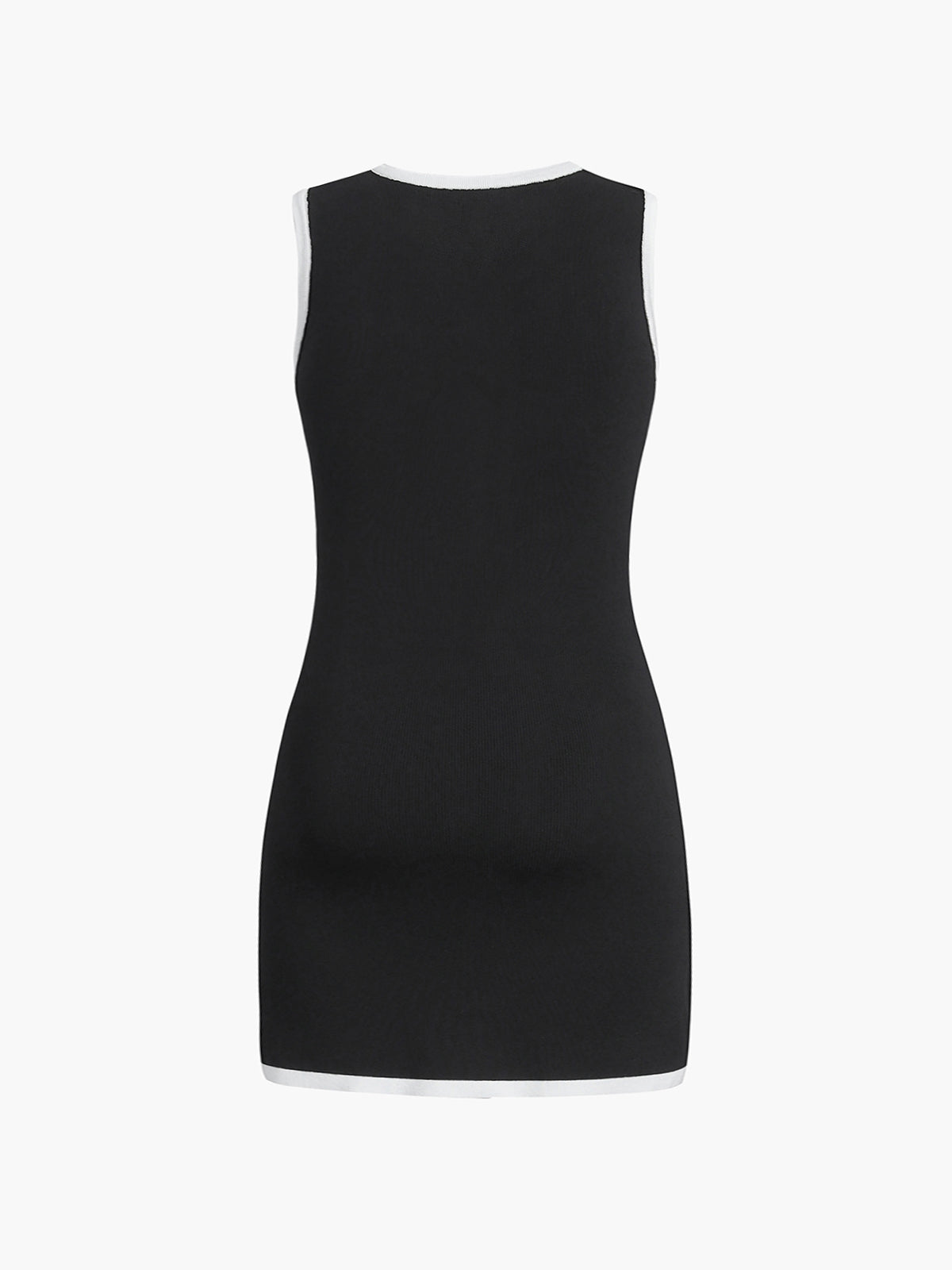 Women's Sleeveless Button Front Multi Pocket Knit Mini Dress