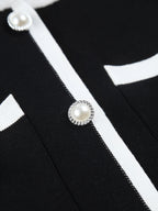 Women's Sleeveless Button Front Multi Pocket Knit Mini Dress